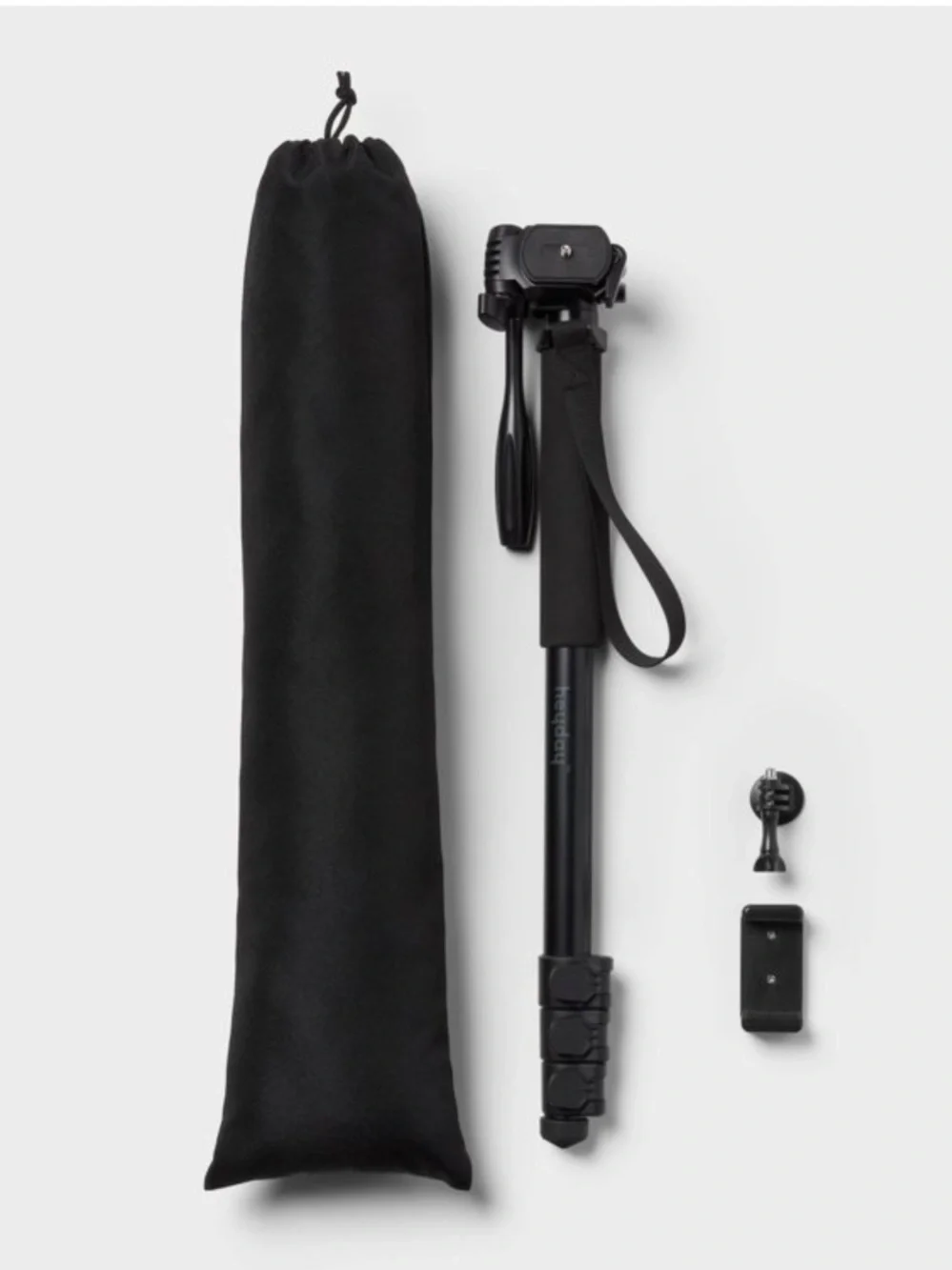 Monopod - heyday™: Black 3-Way Panhead, Quick Release Plate